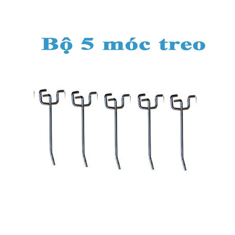 Bộ 5 móc treo dụng cụ vách lưới 10cm