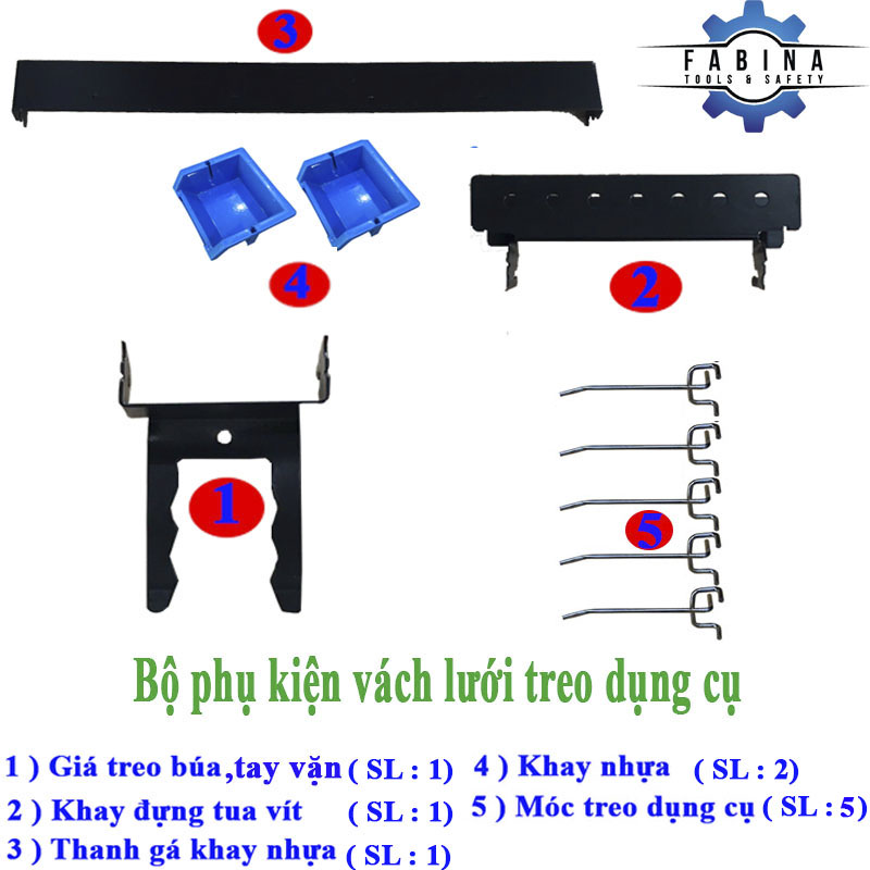 Bộ phụ kiện cho vách lưới treo tường