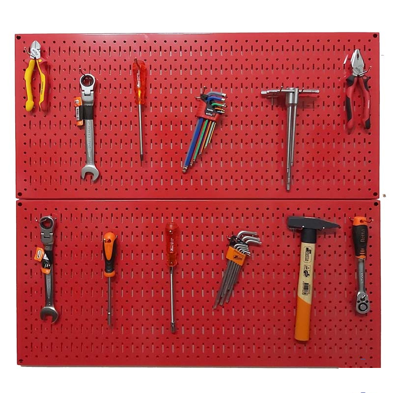 Tấm lưới đôi Pegboard màu đỏ treo tường FABINA - 2 tấm