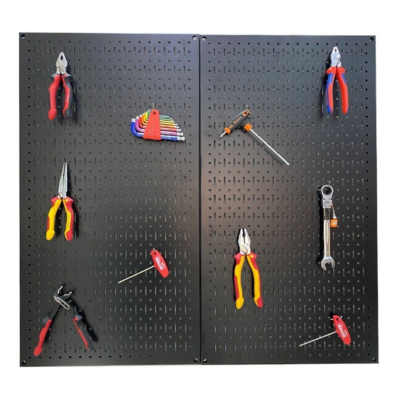 Tấm lưới đôi pegboard treo dọc màu đen (2 tấm dọc)