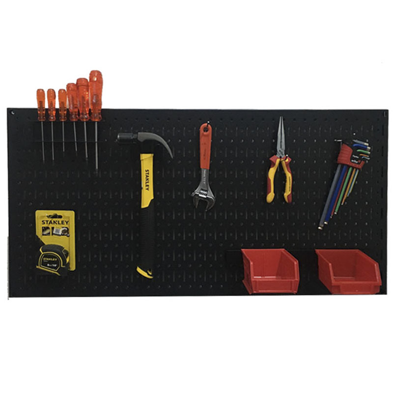 Tấm lưới Pegboard màu đen kèm phụ kiện treo FABINA