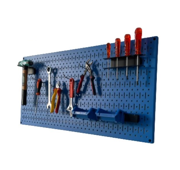 Tấm lưới Pegboard xanh dương mờ kèm phụ kiện treo FABINA