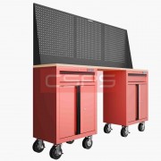 Tủ dụng cụ CSPS 61cm - 00 hộc kéo màu đỏ kèm vách lưới