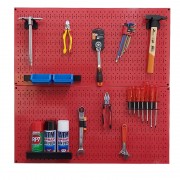 Tấm lưới đôi Pegboard màu đỏ kèm phụ kiện treo FABINA - 2 tấm