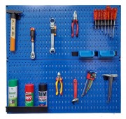 Tấm lưới đôi Pegboard màu xanh dương bóng kèm phụ kiện treo FABINA - 2 tấm