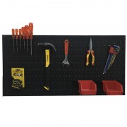 Tấm lưới Pegboard màu đen kèm phụ kiện treo FABINA