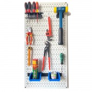 Tấm lưới pegboard treo dọc 45x90cm màu trắng kèm phụ kiện treo