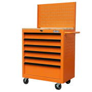 Tủ dụng cụ 6 hộc kéo màu cam bóng kèm vách lưới Fabina