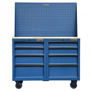Tủ dụng cụ CSPS 122cm - 08 hộc kéo màu xanh dương kèm vách lưới