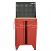 CSPS tool cabinet 61cm - 01 black drawer with wooden panel and cabinet legs (white handle)