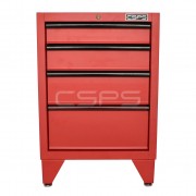 Tủ dụng cụ CSPS 61cm - 04 hộc kéo màu đỏ có chân tủ