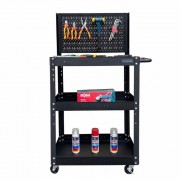 Xe đẩy 3 ngăn cao 980mm kèm vách lưới màu đen FABINA