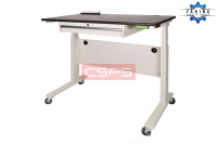 Electric Height Adjustable Desk - 01 White 117cm CSPS Drawer