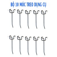 Bộ 10 móc treo dụng cụ vách lưới Pegboard 10cm