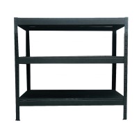FABINA black steel plate 3-tier shelf 100cm