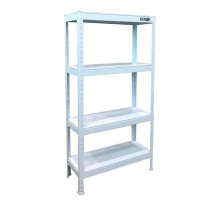 4-tier shelf with steel plate 76cmx31cmx153cm white color FABINA