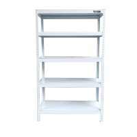 Shelf with 5 steel plates 100cmx45cmx183cm white color FABINA