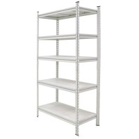 Kệ 5 tầng tấm thép CSPS màu trắng ngang 107cm
