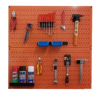 Tấm lưới đôi Pegboard màu cam kèm phụ kiện treo FABINA - 2 tấm