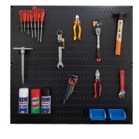 Tấm lưới đôi Pegboard màu đen kèm phụ kiện treo FABINA - 2 tấm