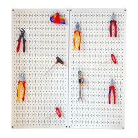 Tấm lưới đôi pegboard treo dọc màu trắng (2 tấm dọc)