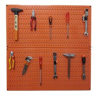 Tấm lưới Pegboard đa năng treo tường FABINA màu cam - 2 tấm