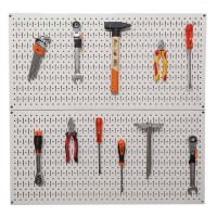 FABINA Multi-Purpose Wall-mounted Pegboard Mesh Panels - 2 panels