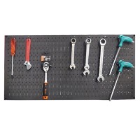 Black Pegboard Multi-Purpose Wall Panel FABINA