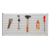 Multi-function white wall mounted Pegboard panel FABINA