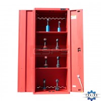 High cabinet 2 doors open inside 3 small red drawers CSPS