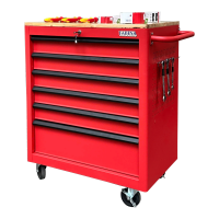 Tủ dụng cụ 6 hộc kéo màu đỏ Fabina