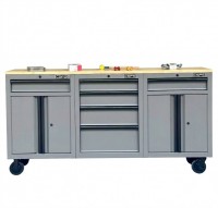 Tủ dụng cụ CSPS 183cm - 06 hộc kéo màu xám mặt ván gỗ