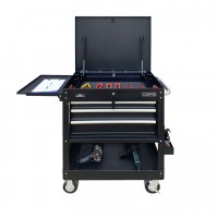 Tool cabinet with 4 drawers, soft closing rails, matte black CSPS