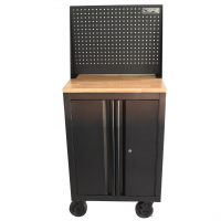 Tủ dụng cụ CSPS 61cm - 00 hộc kéo màu đen kèm bánh xe ván gỗ vách lưới