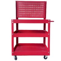 Xe đẩy 3 ngăn vách lưới 72cm màu đỏ FABINA