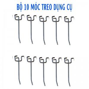 Bộ 10 móc treo dụng cụ vách lưới Pegboard 10cm