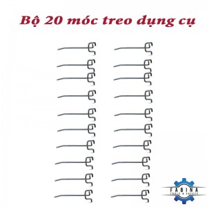 Bộ 20 móc treo dụng cụ vách lưới Pegboard 10cm