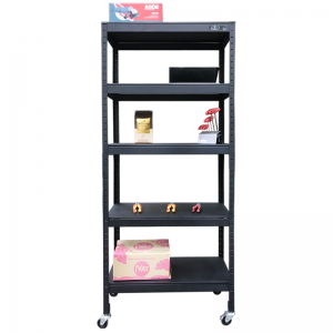 Kệ có bánh xe 5 tầng đa năng 81cmx38cmx192cm màu đen FABINA