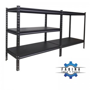 Kệ tấm thép CSPS thấp màu đen 152cmW x 35cmD x 91cmH.