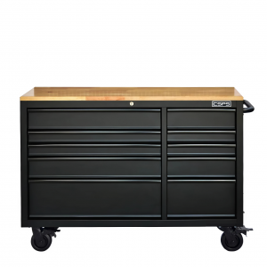Tủ dụng cụ 10 ngăn kéo 132cm màu đen mờ mặt ván gỗ CSPS