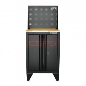 Tủ dụng cụ CSPS 61cm - 00 hộc kéo màu đen kèm chân tủ ván gỗ vách lưới