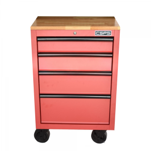 Tủ dụng cụ CSPS 61cm - 04 hộc kéo màu đỏ mặt ván gỗ
