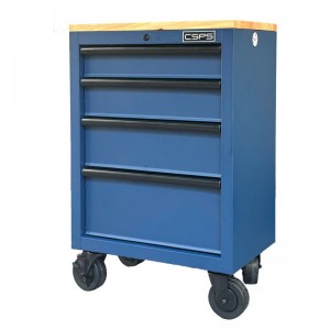 Tủ dụng cụ CSPS 61cm - 04 hộc kéo màu xanh dương kèm bánh xe và ván gỗ